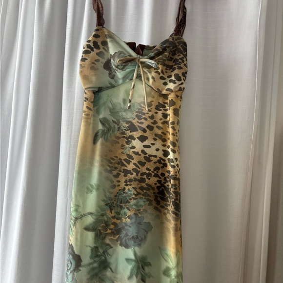 Out from under urban outfitters Animal Print Blue Mini Dress - Picture 2 of 2